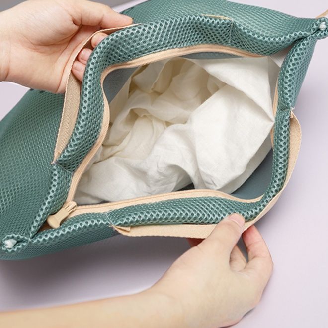ランドリーバスケット 吊り下げ式メッシュ洗濯収納バッグ
