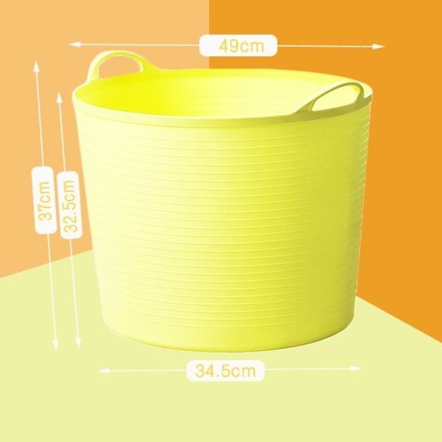 ランドリーバスケット 持ち手付き多目的収納かご