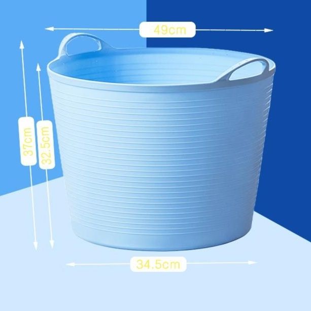 ランドリーバスケット 持ち手付き多目的収納かご