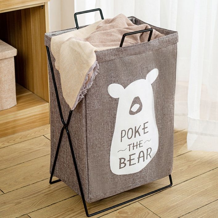 北欧風デザイン折りたたみ式ランドリーバスケット
