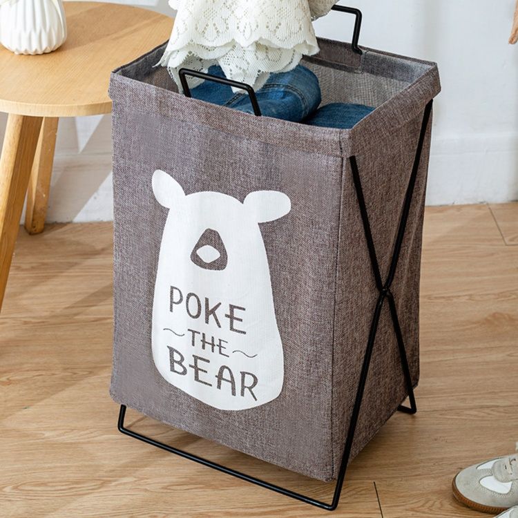 北欧風デザイン折りたたみ式ランドリーバスケット