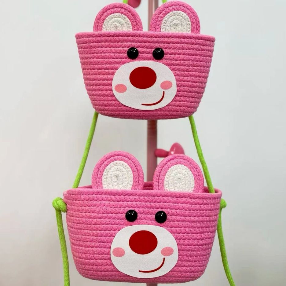 ランドリーバスケット 吊り下げ式かわいい動物収納バスケット