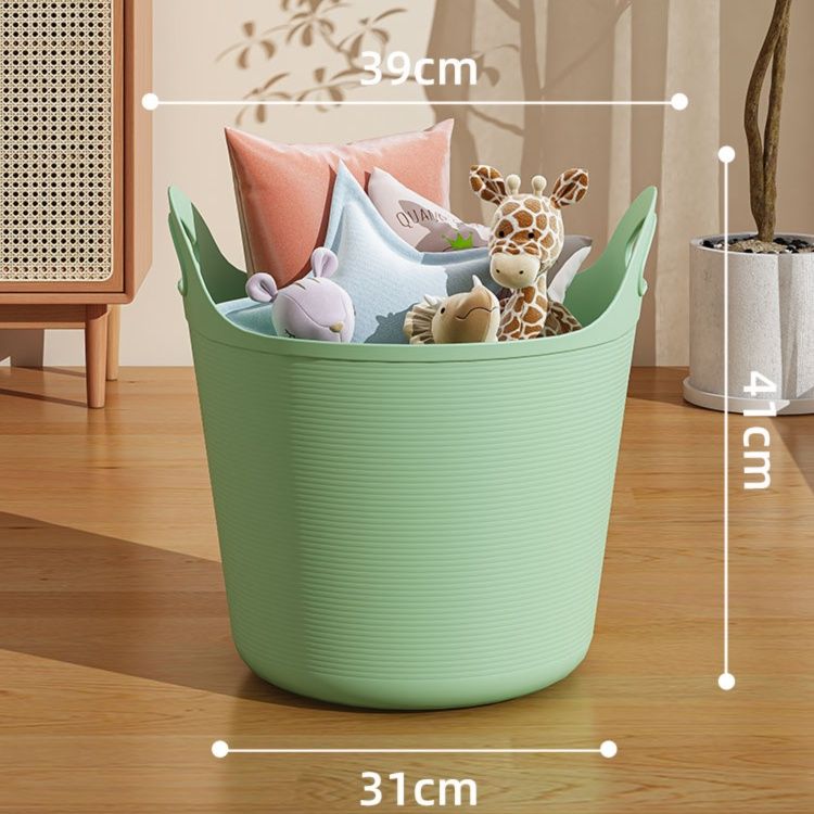 ランドリーバスケット 軽量持ち手付きお洗濯かご