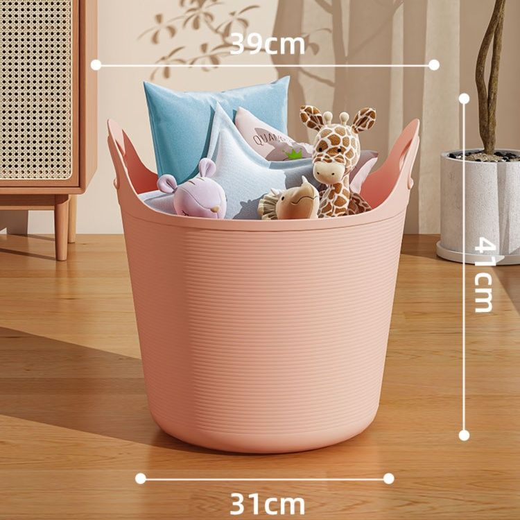 ランドリーバスケット 軽量持ち手付きお洗濯かご