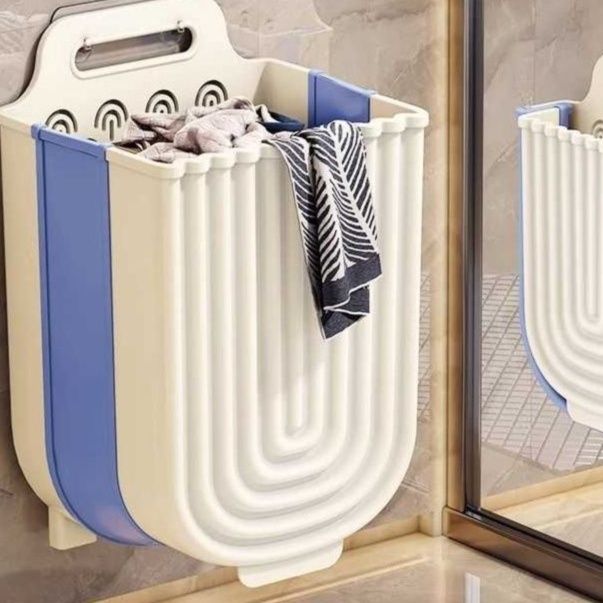 折りたたみ式壁掛けランドリーバスケット