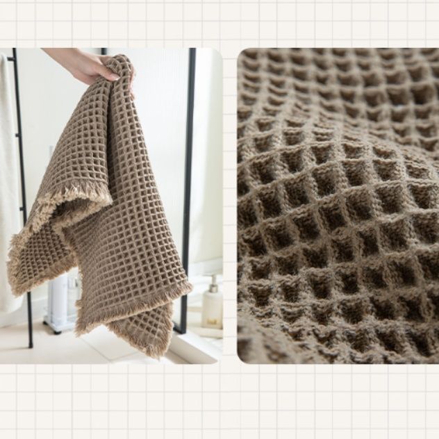 足触り抜群ワッフル織りバスマット