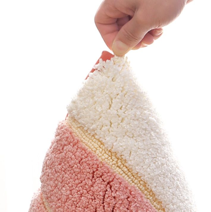 バスマット ふわふわ極上吸水ボーダー柄足拭きマット