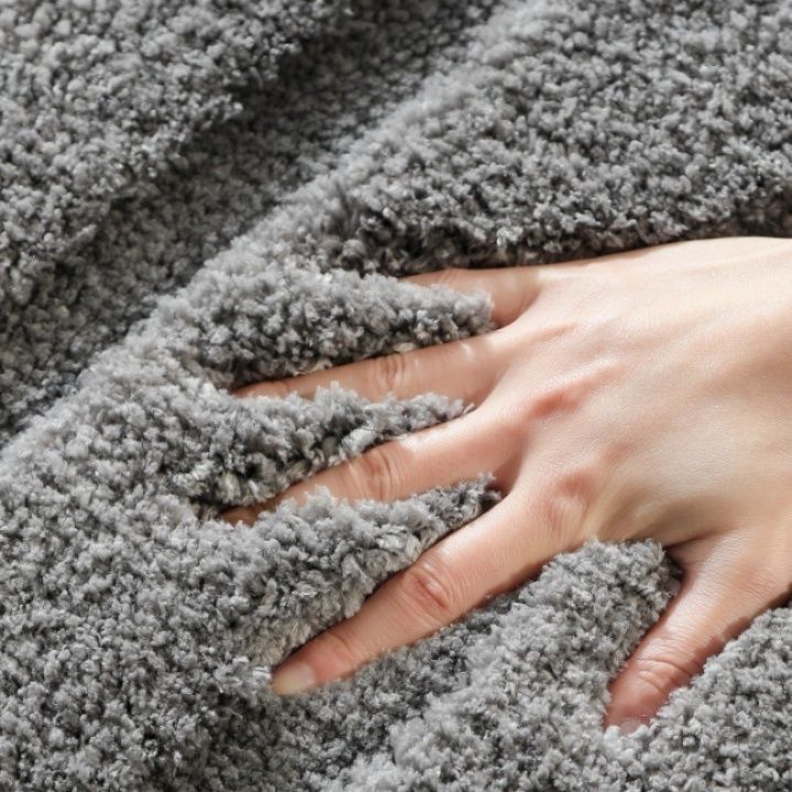 バスマット ふわふわ立体縞模様滑り止め付きタオル地足拭きマット