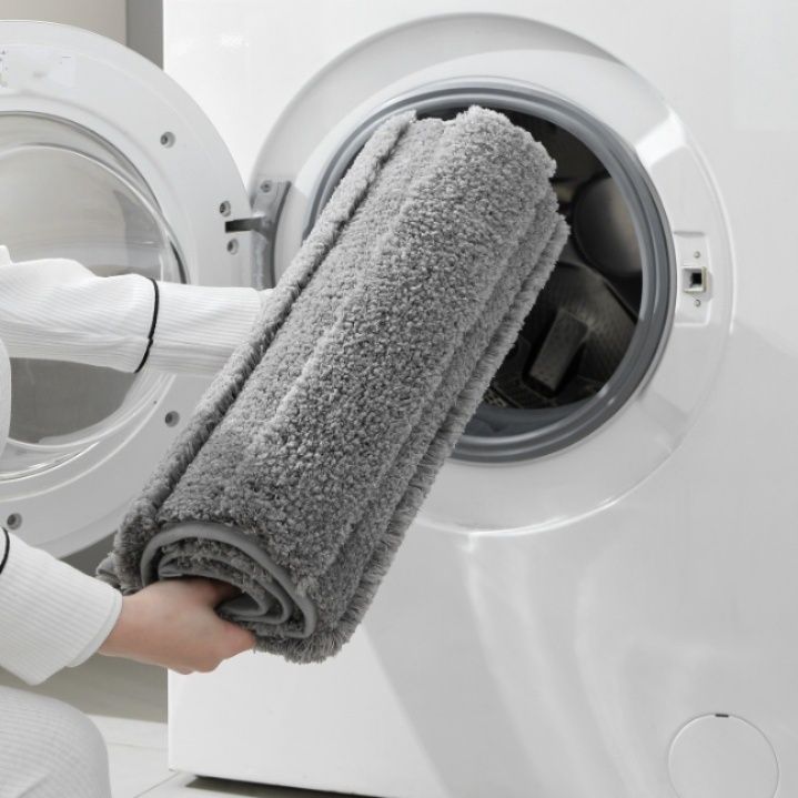 バスマット ふわふわ立体縞模様滑り止め付きタオル地足拭きマット