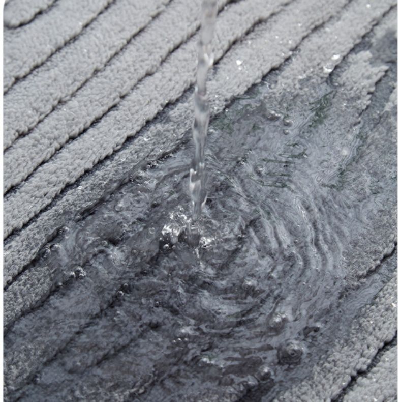 バスマット 立体ストライプ柄　タオル地