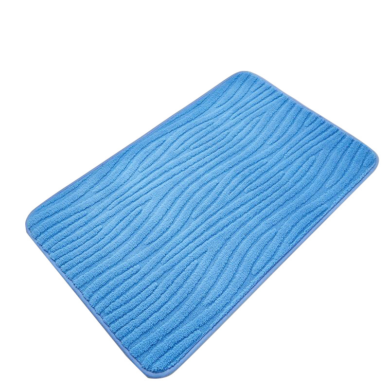 バスマット 立体ストライプ柄　タオル地