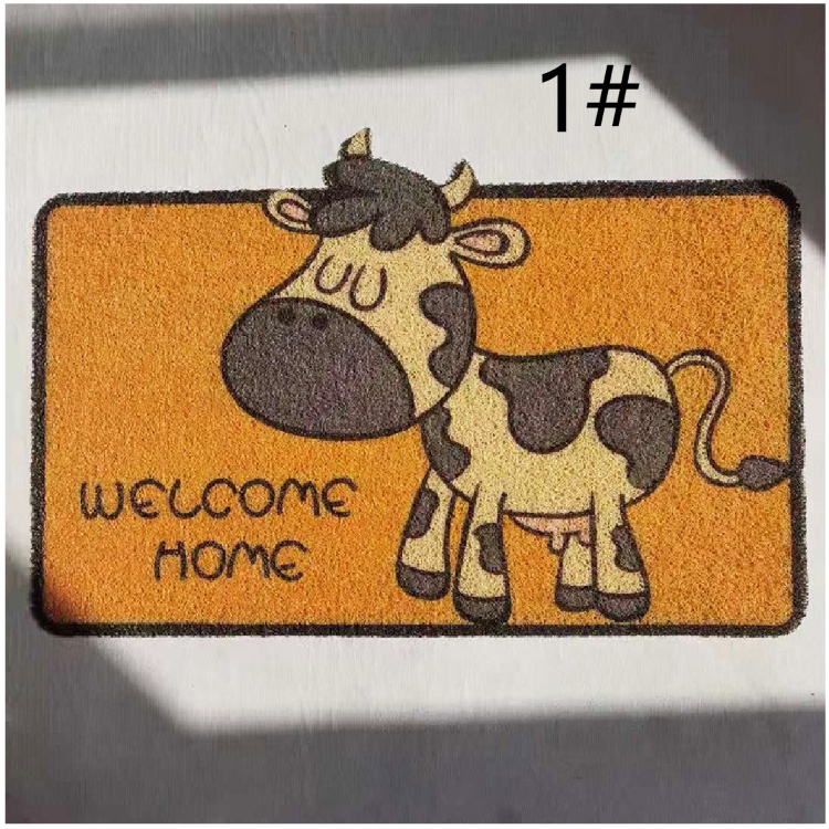 動物柄玄関マット吸水バスマット滑り止め付き丸洗い可能