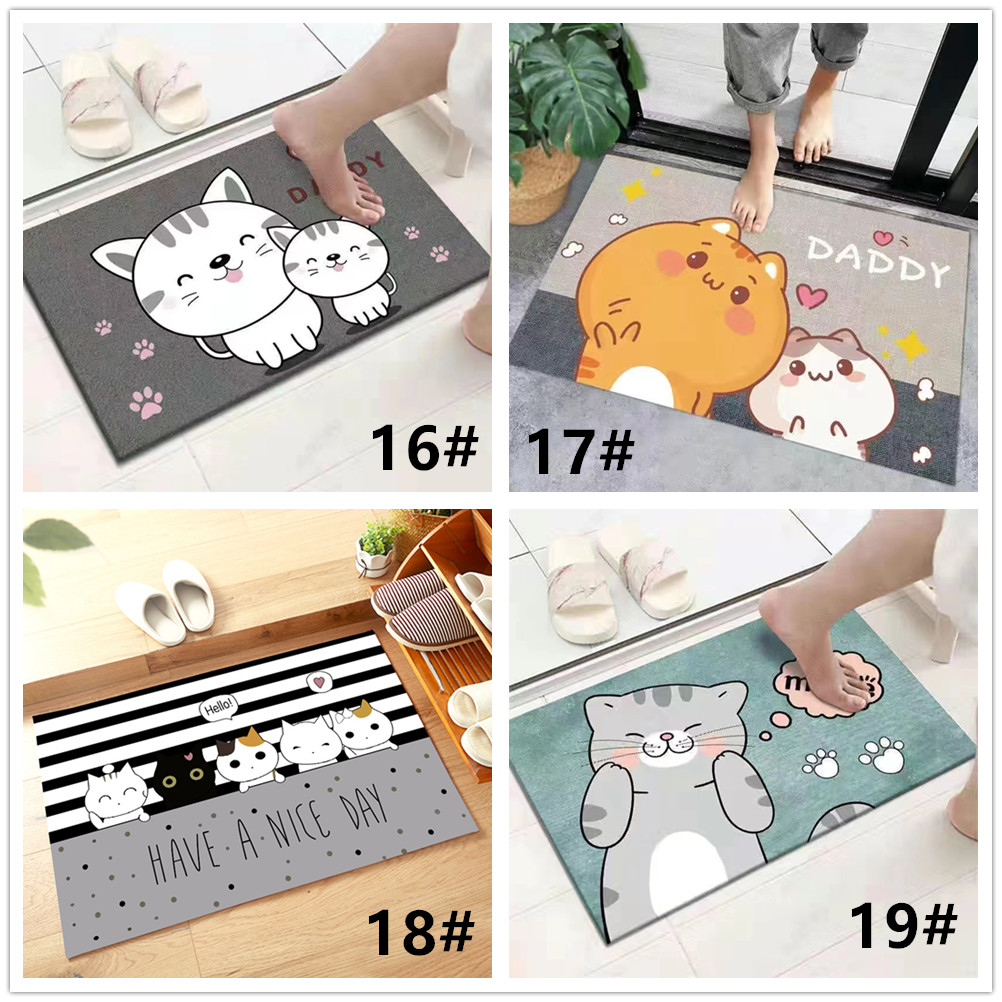 可愛い動物柄バスマット 滑り止め付き 吸水マット