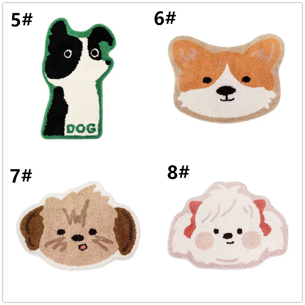 可愛い猫柄吸水バスマット滑り止め付き丸洗い対応