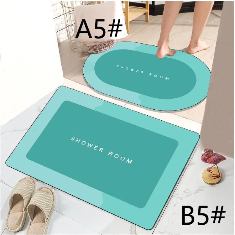 吸水速乾バスマット 滑り止め付き 40×60 丸洗い対応