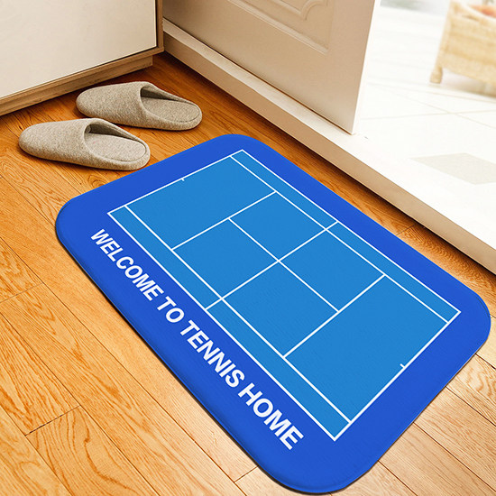 バスマット 競技場風庭球コート柄バスマット