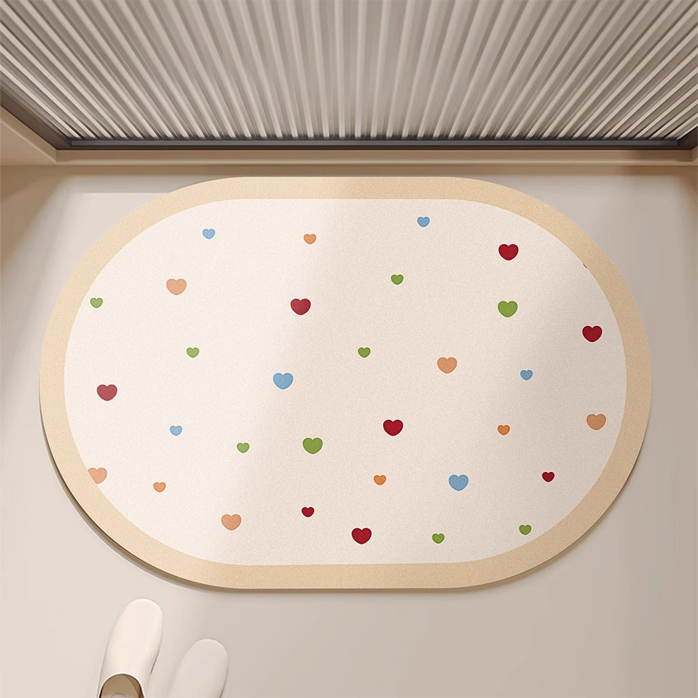 バスマット ハートフル珪藻土バスマット