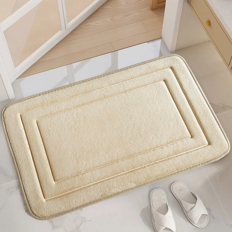 立体縁取り設計高級感バスマット