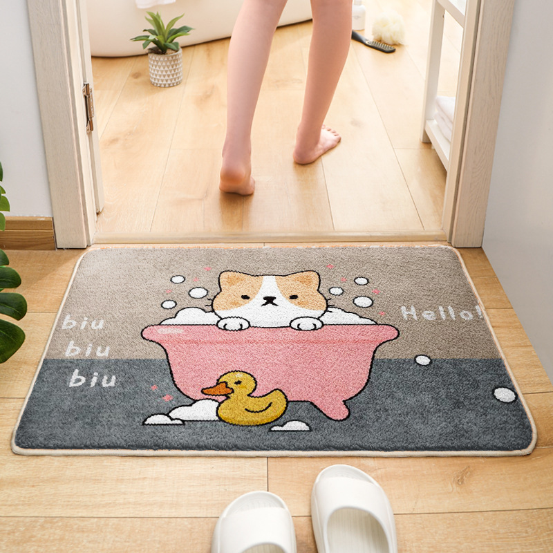 バスマット 動物キャラクター可愛いおうちマット