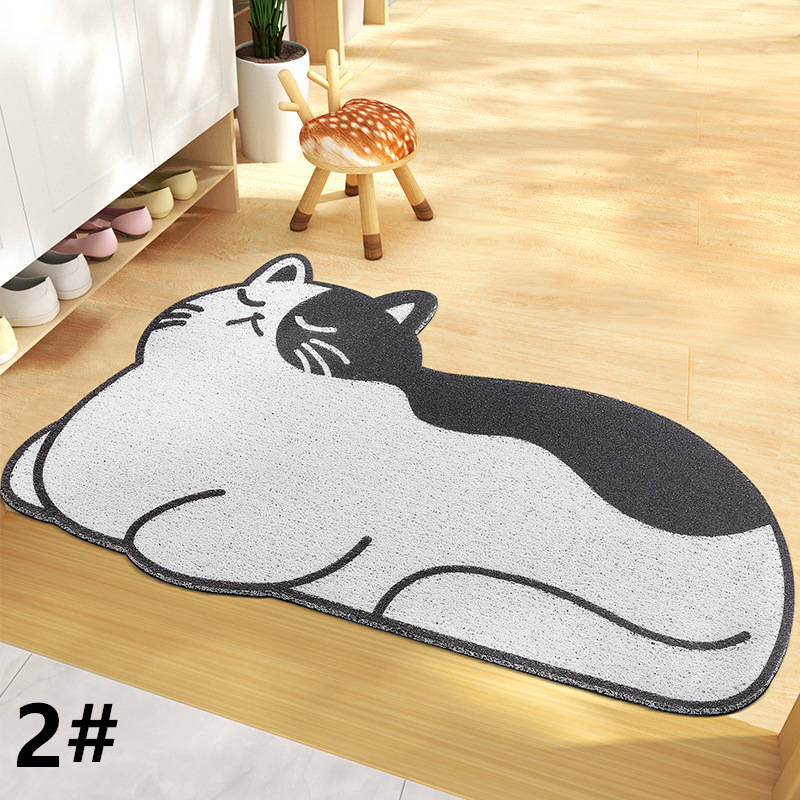 可愛い動物柄バスマット 滑り止め付き 丸洗い対応