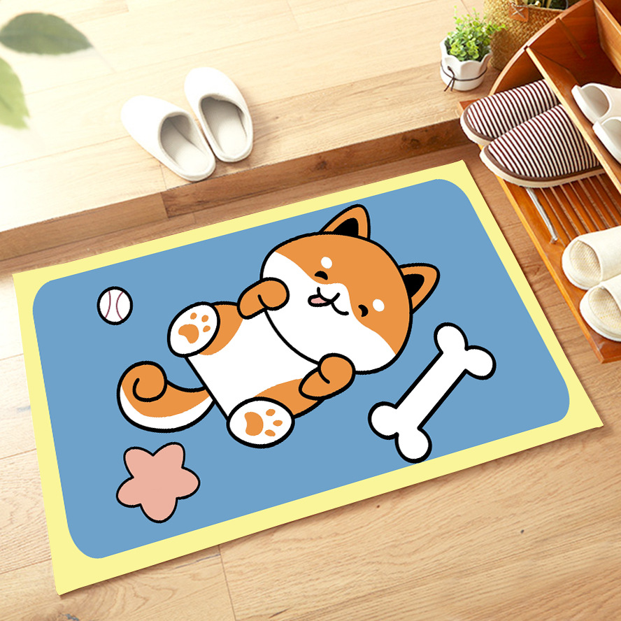 可愛い動物柄バスマット 滑り止め付き 吸水マット