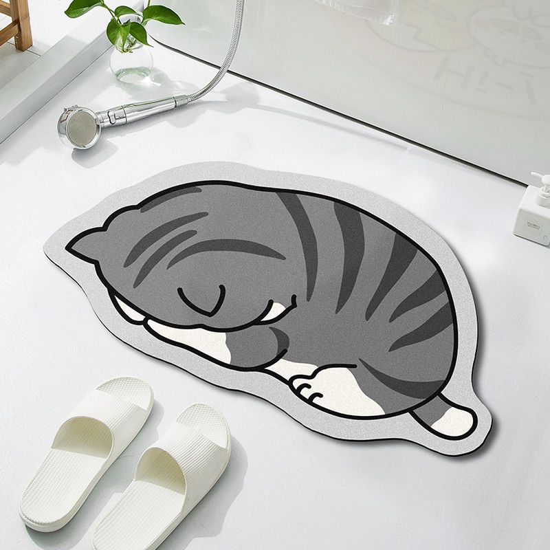 バスマット おやすみねこ珪藻土バスマット