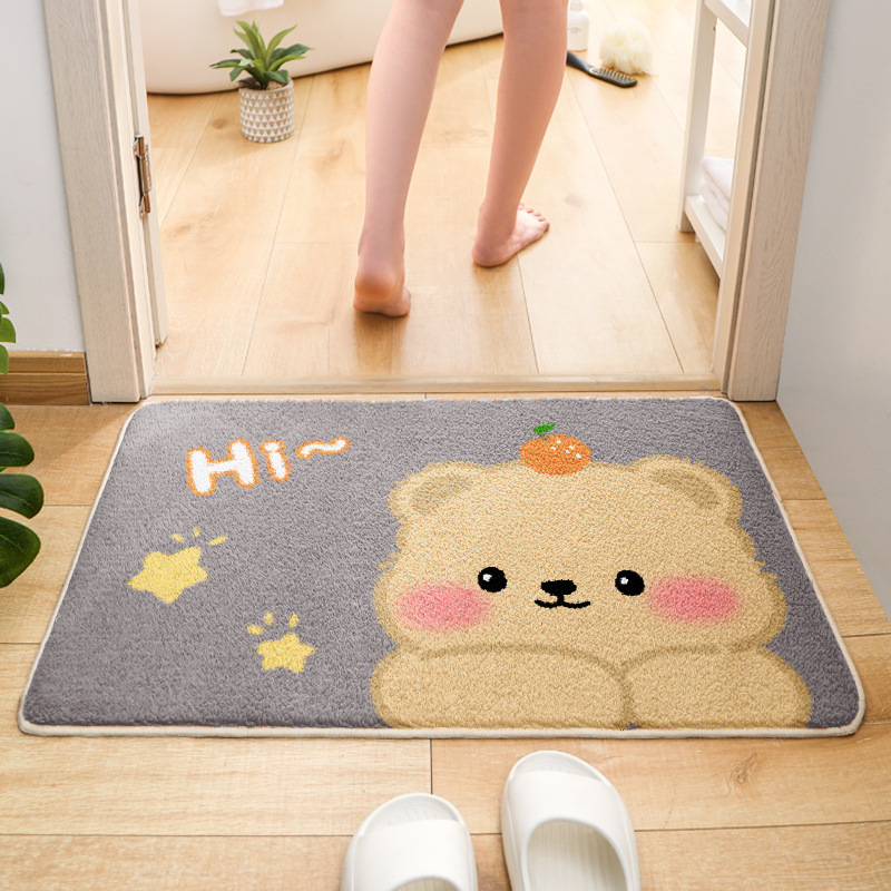 バスマット 動物キャラクター可愛いおうちマット