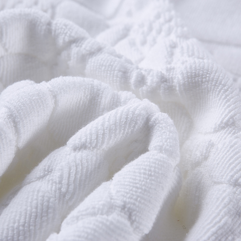 立体織り石畳模様タオル地バスマット