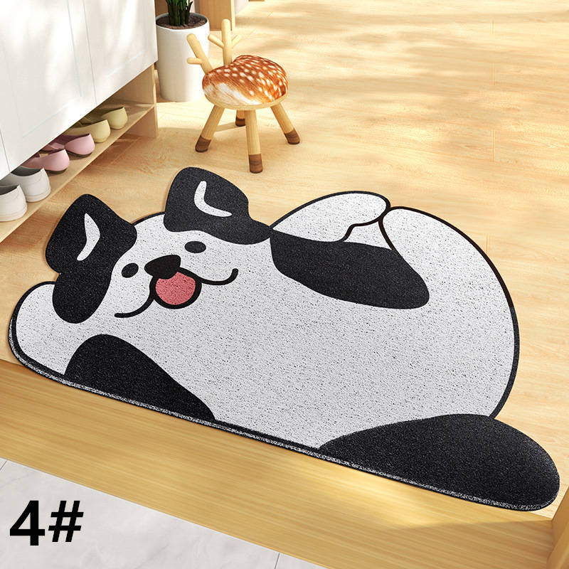 可愛い動物柄バスマット 滑り止め付き 丸洗い対応