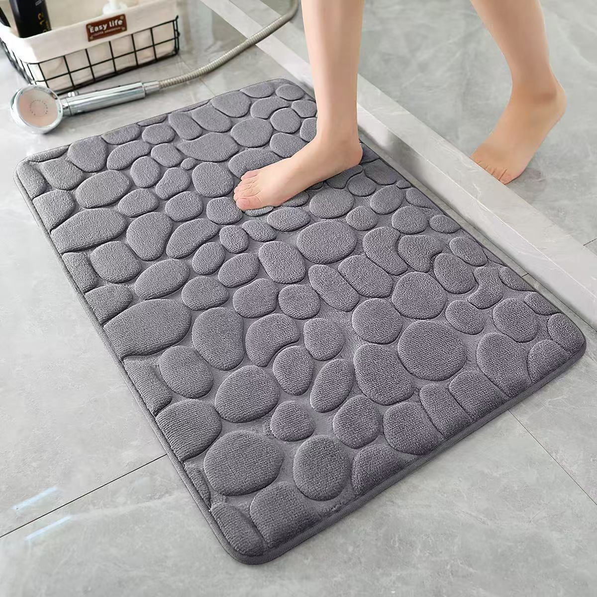 しずく模様のやわらか快適バスマット