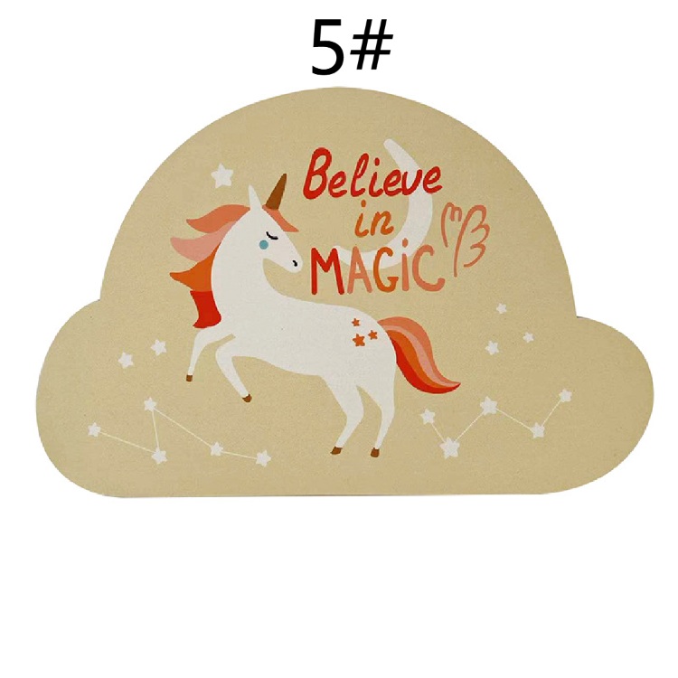 可愛いユニコーン柄バスマット滑り止め付き丸洗い可