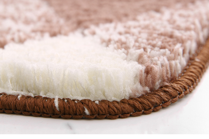 バスマット 幾何学模様のふんわり　タオル地