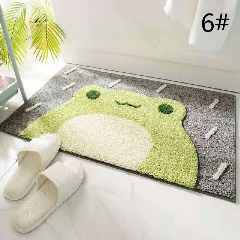 かわいい柴犬柄バスマット滑り止め付き吸水丸洗い可能