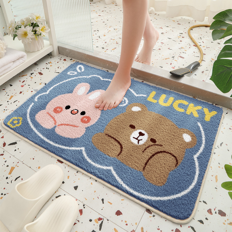 バスマット 動物キャラクター可愛いおうちマット