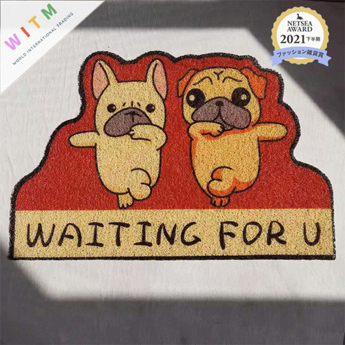 動物柄玄関マット吸水バスマット滑り止め付き丸洗い可能