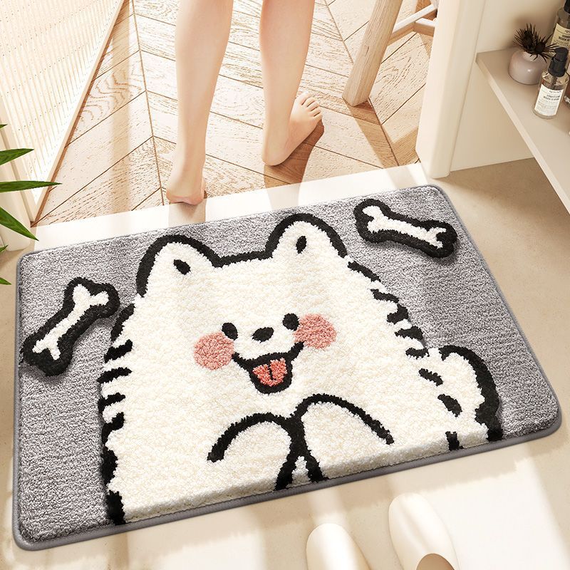 かわいい動物とお友達バスマット
