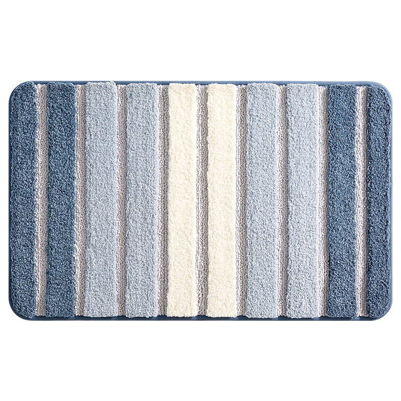 バスマット ふわふわ極上吸水ボーダー柄足拭きマット