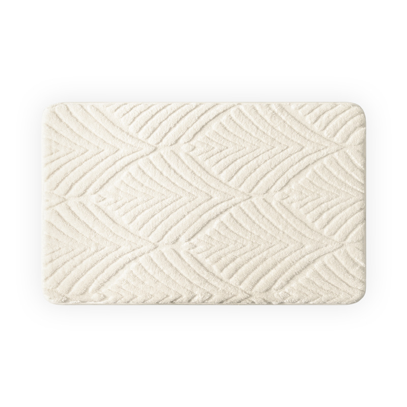 バスマット 立体幾何学模様　タオル地