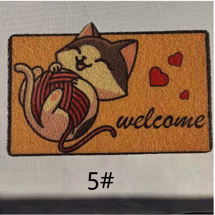 可愛い猫柄バスマット 滑り止め付き 丸洗い可能