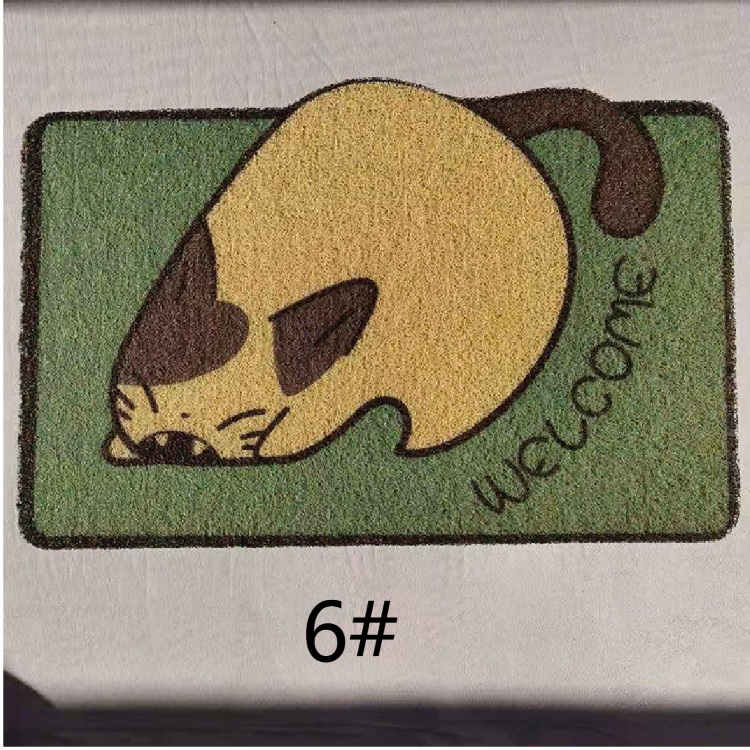 可愛い猫柄バスマット 滑り止め付き 丸洗い可能