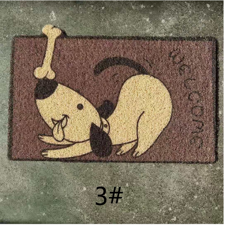 可愛い猫柄バスマット 滑り止め付き 丸洗い可能