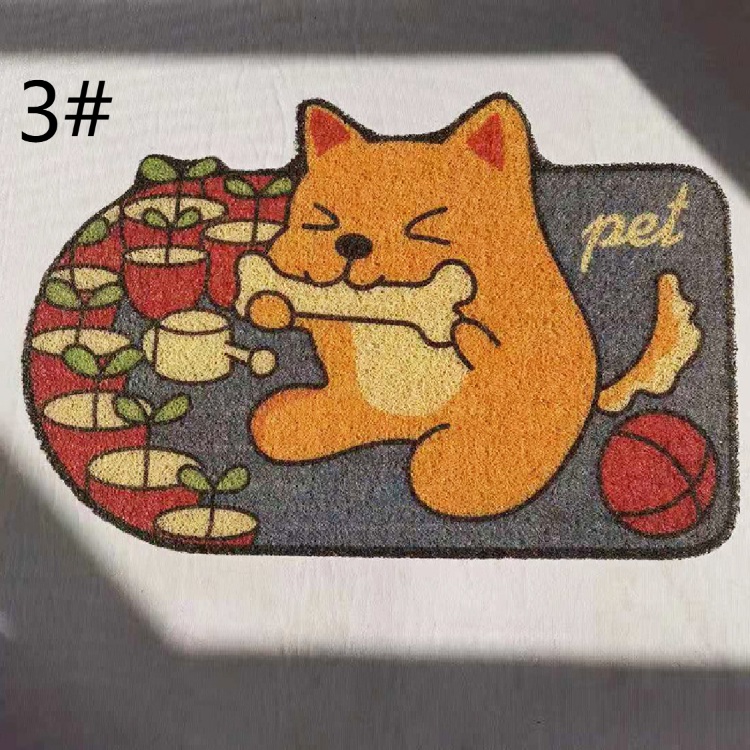 動物柄玄関マット吸水バスマット滑り止め付き丸洗い可能