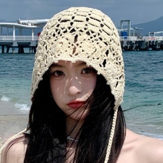 ビーニー かぎ針編み海辺の帽子
