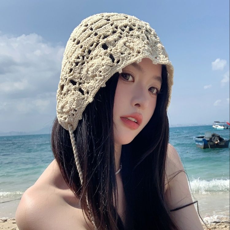 ビーニー かぎ針編み海辺の帽子