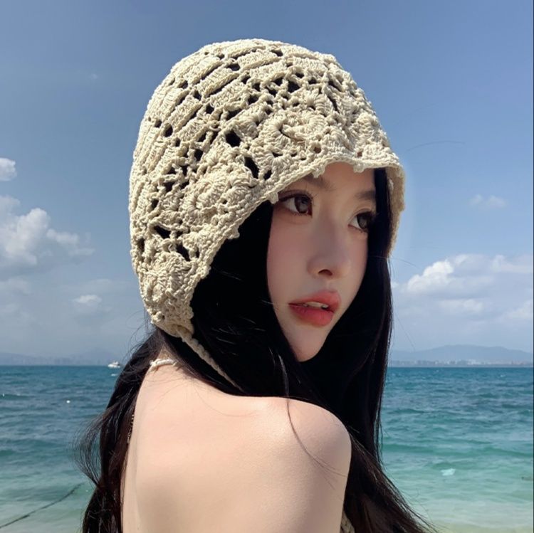 ビーニー かぎ針編み海辺の帽子