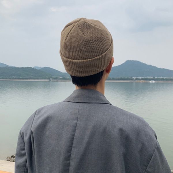 ビーニー 海辺のシルエット帽
