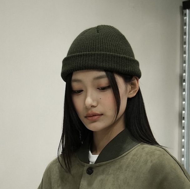 ビーニー シンプル折り返しニット帽