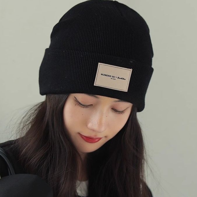 ビーニー シンプルワンポイントニット帽