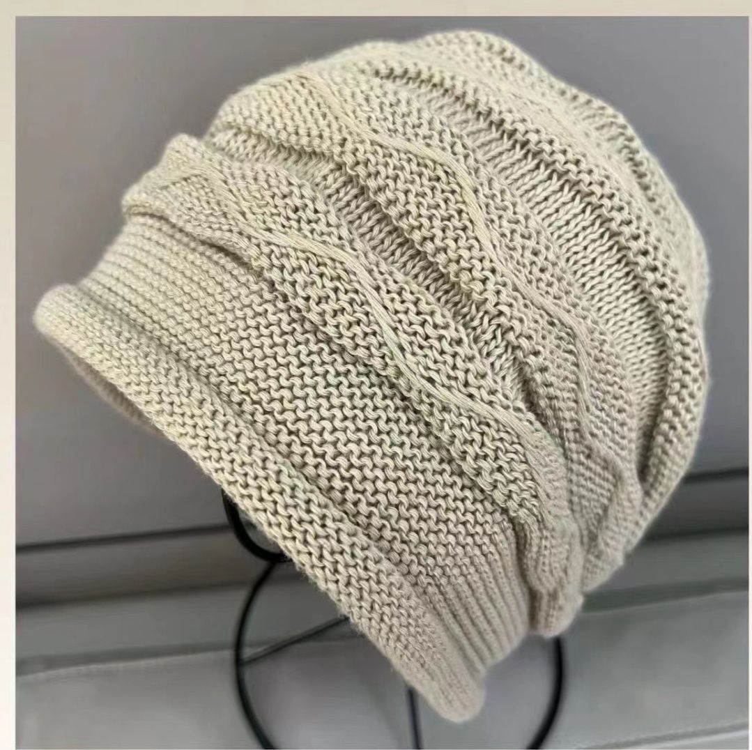 ビーニー ざっくり編み ゆったりシルエット ニット帽