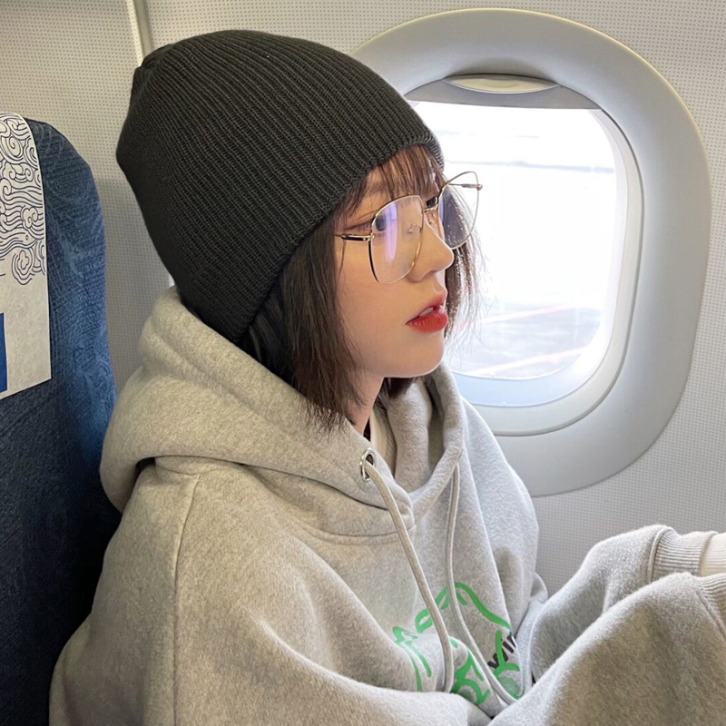 ビーニー リブ編み旅行ニット帽